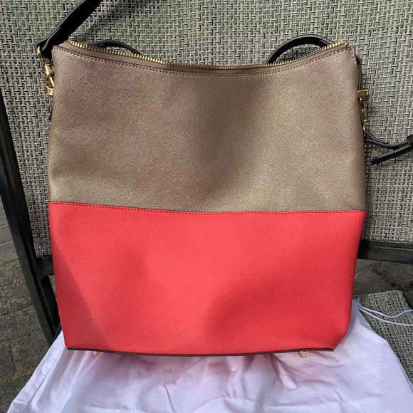 T/S Signature Tan Coral Hobo Bag - Picture 1 of 5